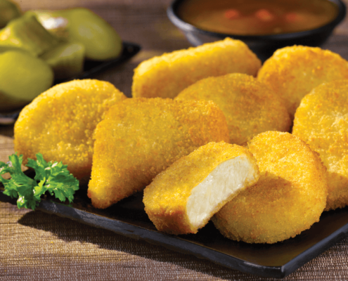 Our Breaded Chicken Breast Nuggets at Al Safa Foods are low in saturated fat, 0 trans fat, source of iron, made with chicken breast meat & available in bulk