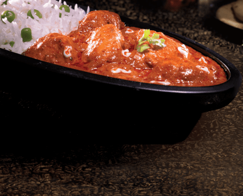 Our Butter Chicken with Peas Pilaf at Al Safa Foods are marinated boneless chicken simmered in rich buttery gravy, gluten free with 0 trans fats.