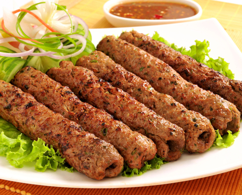 Charcoal Beef Seekh Kebab